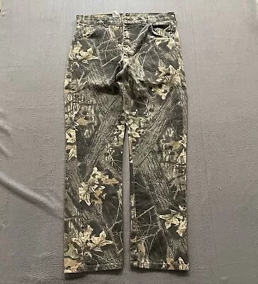 Vintage Duxbak Pants Mens 36x34 Mossy Oak Camouflage Faded Hunting Skate 90s • $29.99