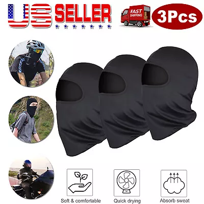 3 Pack Men Women Balaclava Ski Full Face Mask Lightweight Motorcycle Warmer Hat • $8.02