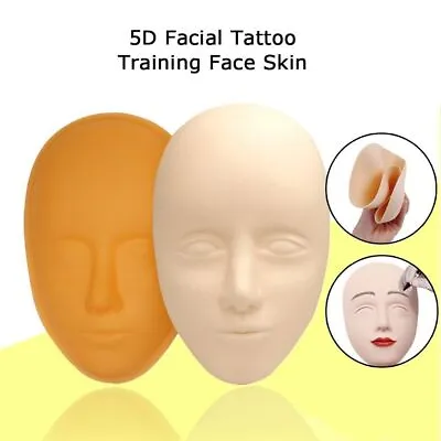 5D Facial Training Mannequin Doll Face Head Silicone Practice Makeup Training • $12.64