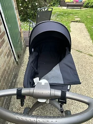 Stokke Xplory Standard Single Seat Stroller - Dark Navy With Carry Cot/car Seat • £250