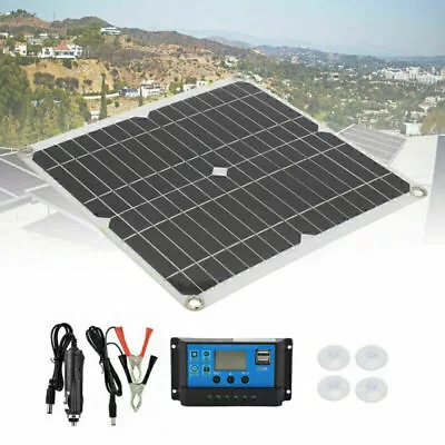 12V 80W Solarpanel Solarmodul Ladegerät Kit For Wohnwagen/camping/zuhause U K6S9 • £38.95