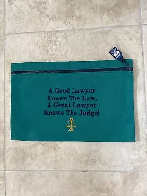 Port Canvas Kennebunkport Maine “Great Lawyer Knows Judge” Document Laptop Bag • $10