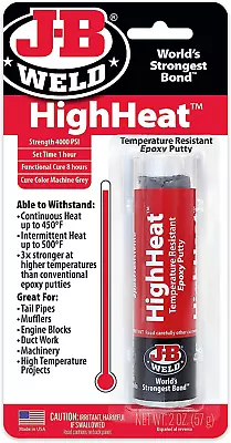8297 Highheat 500 Degree Epoxy Putty Stick - 2 Oz.  Grey • $14.57