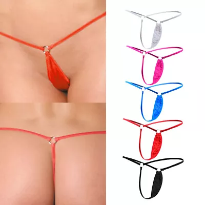 5 Pack Womens Mini G-String Micro Thong Sexy Knickers Underwear Lingerie Panties • £6.99