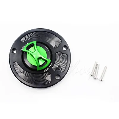 Keyless Gas Fuel Tank Cap Cover For Kawasaki ZX10R ZX14R 06-13 Concours 10-2013 • $31.86