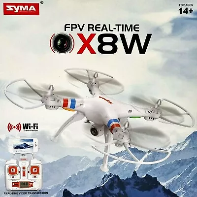 SYMA X8W Quadcopter Explorers Gyroscope WiFi 2.4G 4Ch RC Remote Control White • $49.99