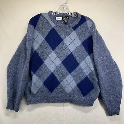 Vintage Wool Grandpa Sweater Mens EXTRA SMALL BOXY Argyle Geometrical Grunge EUC • $19.99