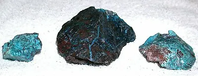 642 Gram 22.6 Ounce 3 Quantum Quattro Silica  Turquoise Azuruite Tenorite Rough  • $191.99