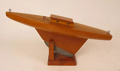 $221.25 • Buy Vintage Pond Boat Yacht Sailboat Handmade Custom Mahogany Beautiful With Stand 