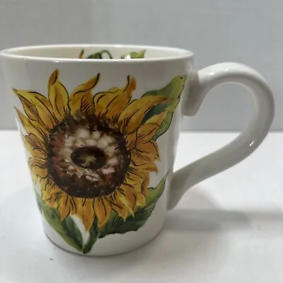 Maxcera Yellow Orange Sunflower Cup Mug  Flower XL Large  16 Oz • $9.99