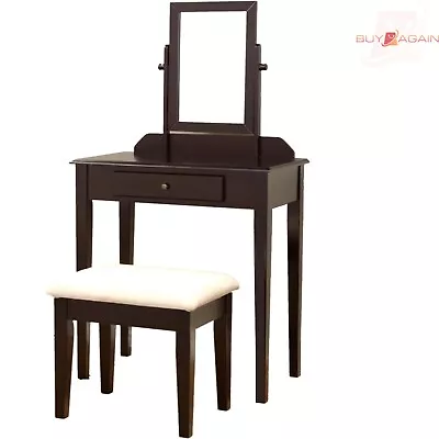 Contemporary Wood Vanity Set With Multi-Angle Mirror - Elegant Home Upgrade • $130.12