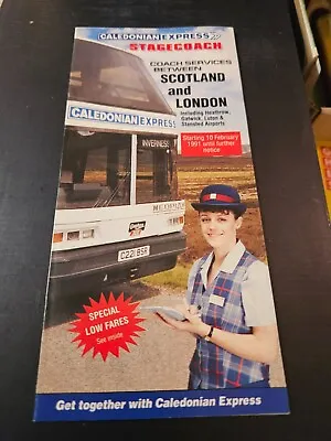 London Bus Transport Timetable Leaflet Devon Caledonian Express HO5.54 • £3