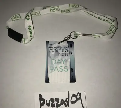 2011 ESPY Awards TICKET STUB Media Day Pass Credential Badge W/ Lanyard ESPN TV • $93.74