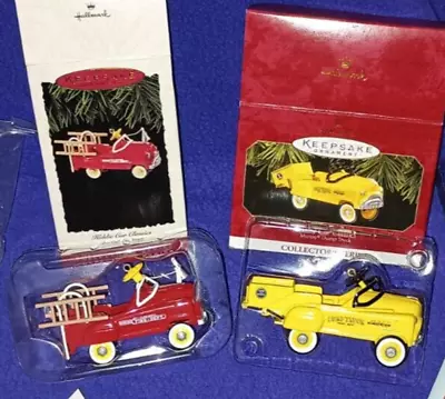 Hallmark Keepsake Ornaments Kiddie Car Classics Murray '95 Fire + '97 Dump Truck • $9.99
