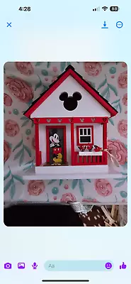 NWT RARE Disney Mickey Mouse RED Wooden Birdhouse *FAST SHIPPING 🚚💨* • $40