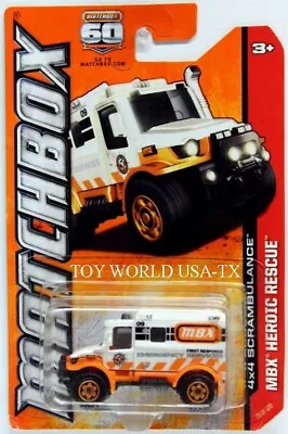 2013 Matchbox #73 MBX Heroic Rescue 4x4 Scrambulance White • $2.50