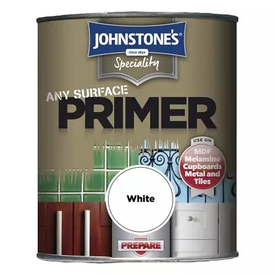 Johnstones Speciality Any Surface Primer Paint 750ml White - Melamine Ceramic • £24.99