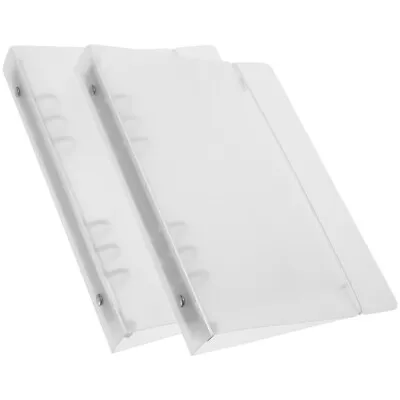  2 Pcs Transparent Loose-leaf Book Clear Folder Plastic File Envelope Binder • £14.18