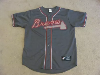 Vintage Men's Majestic Atlanta Braves Alternate Gray Jersey Size Large. • $39.95