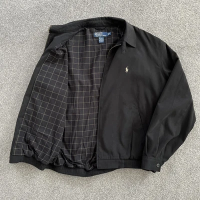 £58 • Buy Mens Ralph Lauren Harrington Jacket Tartan Black Medium