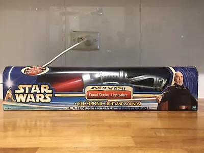 Star Wars Attack Of The Clones - Count Dooku Lightsaber - Hasbro 2002/Electronic • $180