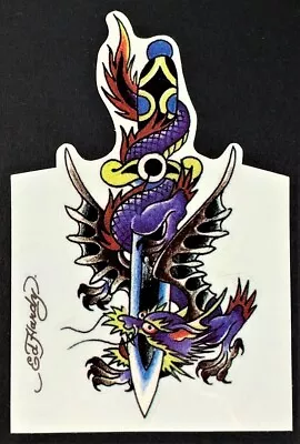 Dagger Dragon STICKER Decal Artist Ed Hardy Kiss Cut Out Of Print! • $7.49