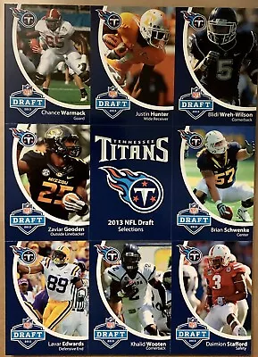 2013 - Tennessee Titans - NFL Draft Picks - Uncut Sheet Card Set - Justin Hunter • $30