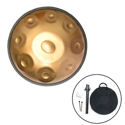 Golden 22 Inch 9 Notes Handpans Percussion Drum Handmade Ethereal Mysterious • $956.16