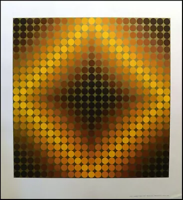 Victor Vasarely Fine Art Serigraph Poster Unframed On Paper Offers Welcome. • $300