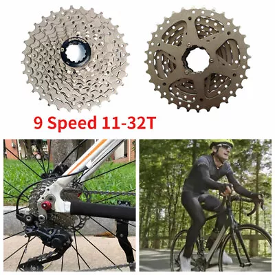 MTB Bike 9 Speed 11-32T Cassette Part For Mountain Bikes Road Bicycle Freewheel • $23.22