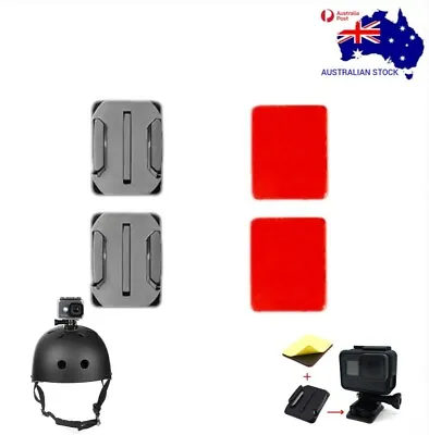 2 X Curved Helmet Mounts With Sticky Tabs For GoPro/Most Action Cameras AU Stock • $11.95