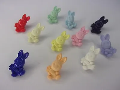 10 X Rabbit Bunny With Carrot Novelty Baby Buttons 18mm Choice Of 11 Colours • £2.35