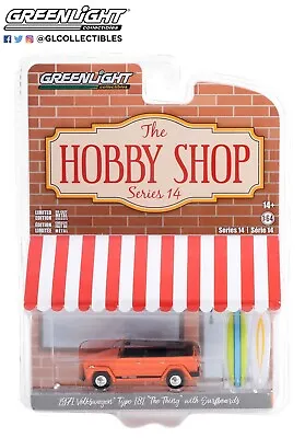 Greenlight Hobby Shop 14 - 1971 VW Type 181  The Thing  With Surfboards 97140-C • $9.75