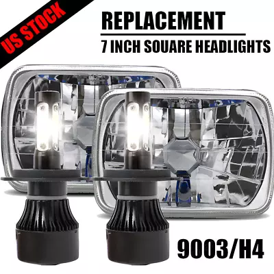 7 X6  Inch Sealed Beam Headlight Conversion High/Low Beam+ 100W H4 LED • $58