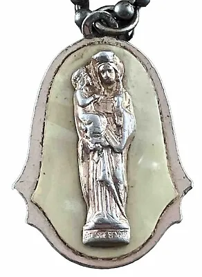 Vintage Catholic Mary And Infant Jesus & Saint Christopher Religious Medal Italy • $9.99