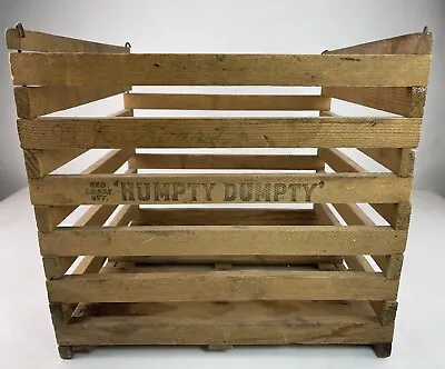 Antique Wooden Wood Humpty Dumpty Egg Crate Farmhouse Decor Prop Owosdo MFG CO • $22.49