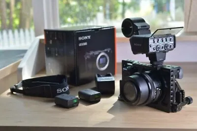 $1640 • Buy Sony A6300 DSLR Video Camera Filmmaker Kit 4K With XLR Adapter, Cage & Battery