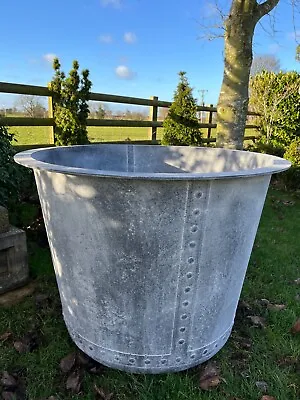 Large Galvanised Riveted Planters - Metal Garden Planters • £565