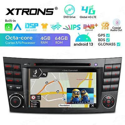Android 13 64G QLED Car DVD Player GPS Stereo Radio For Mercedes Benz W211 W219 • $319.99