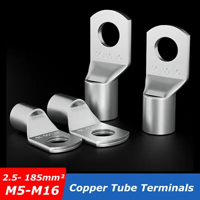 £1.36 • Buy Copper Tube Terminals 2.5- 185mm² Terminal Battery Welding Ring Crimp Cable Lugs