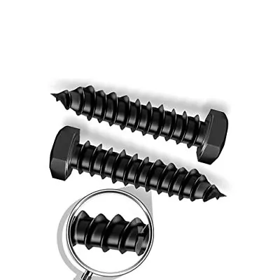 3/8  X 1-1/2  Lag Bolts Stainless Steel Hex Head Lag Screws Heavy Duty Black ... • $26.61