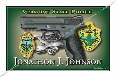 PoliceVermontStatePatroltrooperHighwayRetirementbadgegift • $75