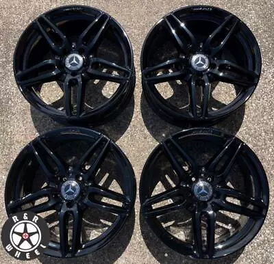 MERCEDES E300 E350 E400 E43 E450 Factory WHEEL SET 18  Rims 85607 Black #S • $1595