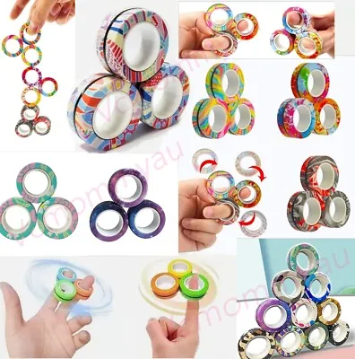 $8.29 • Buy Magnetic Ring Finger Spinner Fidget Toy Sensory Anxiety Stress Relief Fidget Toy