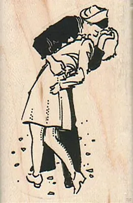 Mounted Rubber Stamp Navy Sailor Military Patriotic V-J Day WWII USA • $7.95