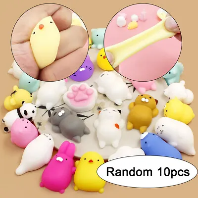 $5.82 • Buy 10 PCS Cute Animal Squishies Kawaii Mochi Squeeze Stretch Stress Squishy Toy