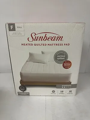 Sunbeam Heated Quilted Mattress Pad Full Size Vertical Quilted Brand New • $52.49
