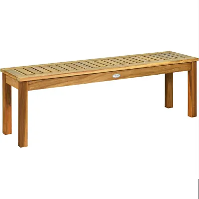 $119.50 • Buy Patiojoy 52  Outdoor Acacia Wood Dining Bench W/ Slatted Seat For Patio Garden