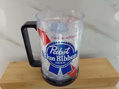 Pabst Blue Ribbon Beer  Freeze-able 16 Ounce Freezer Mug MINT CONDITION • $12.50