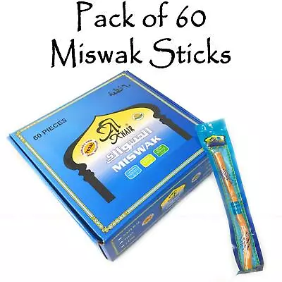 Al Khair Miswak Miswaak Siwak 8 Peelu Siwaak Fresh Natural Toothbrush Pack Of 60 • £24.99